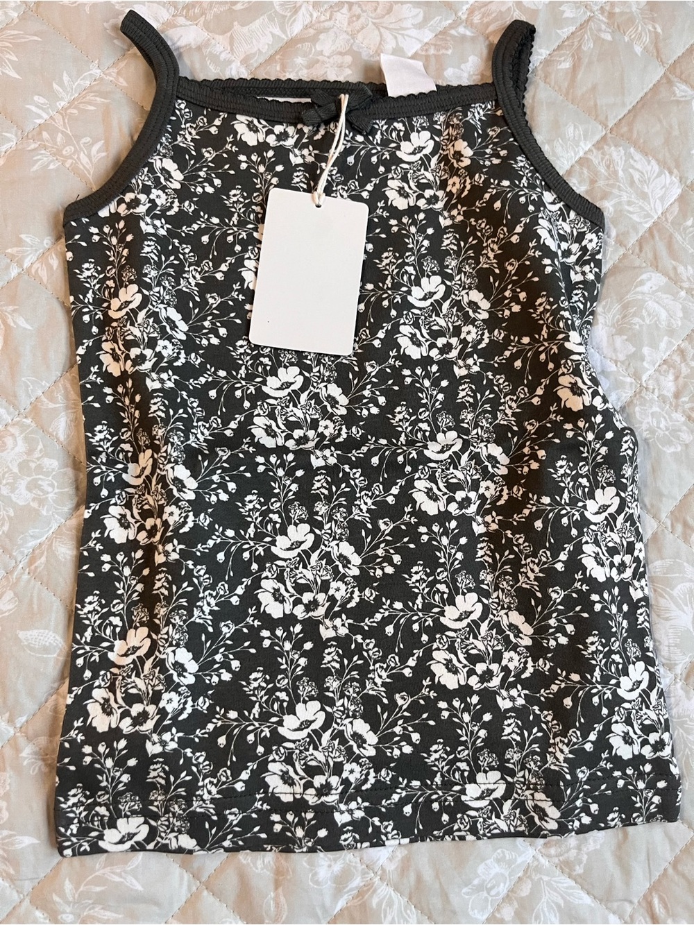 Jamie Kay Black and White Floral Singlet